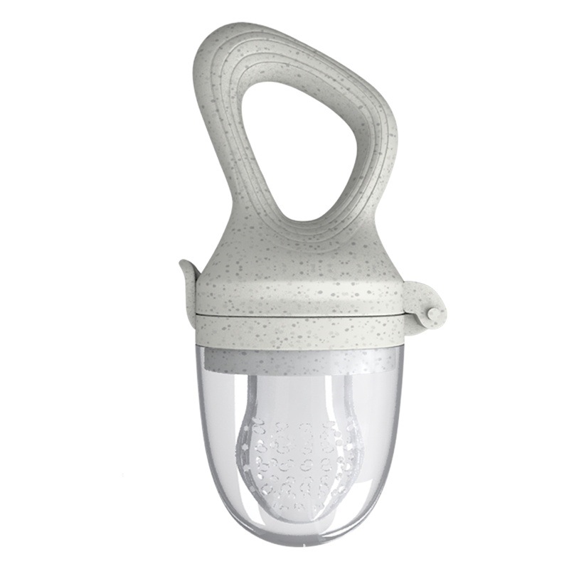 Alimentador de frutas y verduras para bebé, hecho de paja de trigo y silicona, mordedor con malla, utensilio de alimentación infantil