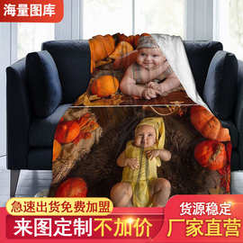 工厂代发亚马逊热卖法兰绒毛毯定制图片毯子超柔软空调被沙发用毯