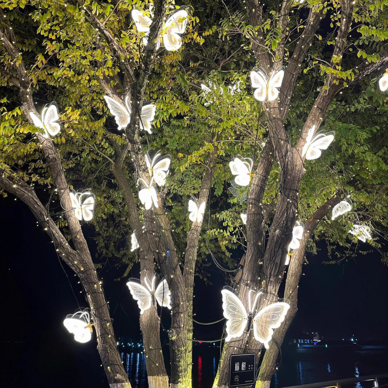 Led Outdoor Light-Emitting Dynamic Butterfly Lamp Insect Lamp Shape Lamp Garden Landscape Lamp Simulated Butterfly Decorative Lamp