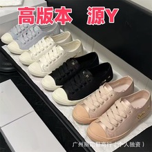 25年D家新款缎面真丝圆头平底系带小白鞋时尚百搭舒适休闲女单鞋