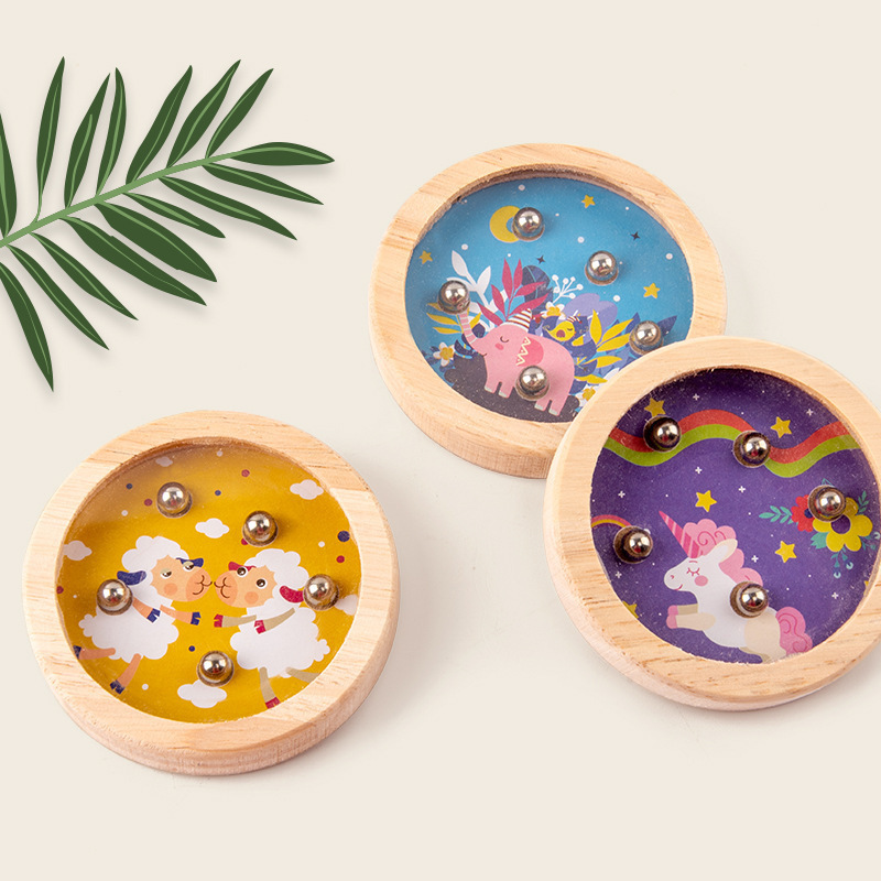 Weiwei Tiger Wood Play Pocket Balance Bead Juego de entrenamiento de coordinación ojo-mano para niños Puzzle Ball Rolling Toys de madera