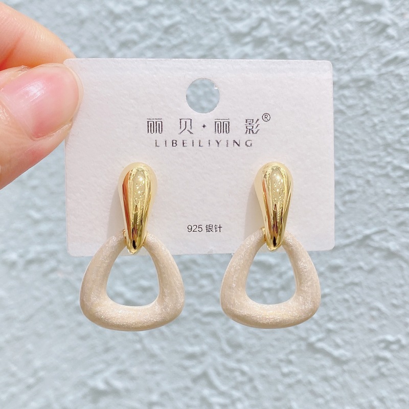 Liyin/Libeliying ドーパミンドロップ釉薬ペイントイヤリングニッチ春夏甘くて絶妙な s925 シルバー針イヤリング|undefined