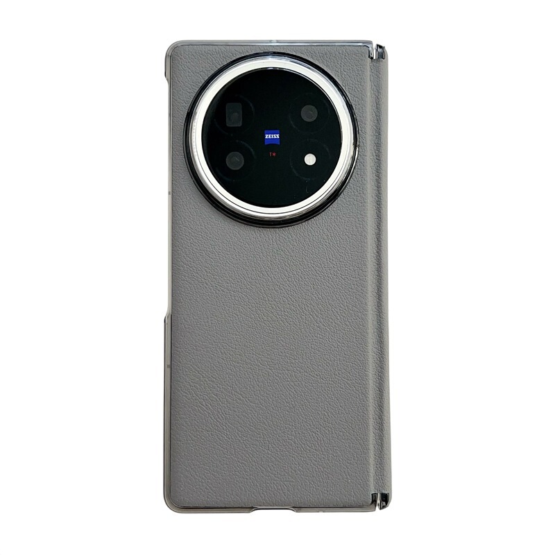适用vivo x fold5折叠手机中轴保护商务个性创意回弹中轴素皮纹壳|undefined