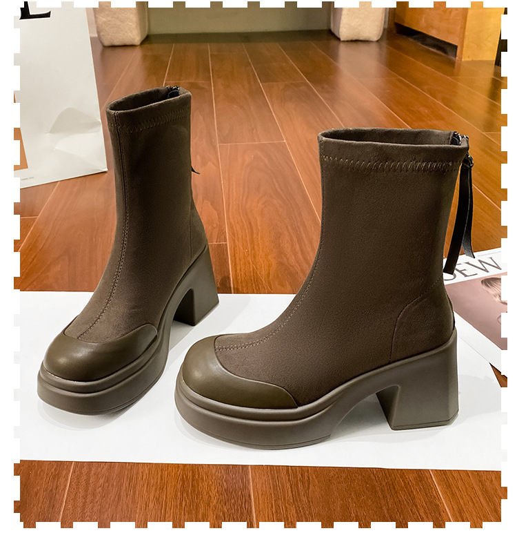 Long Boots For Women High Heel Thick Sole Winter Slimming Boot_voghion.com