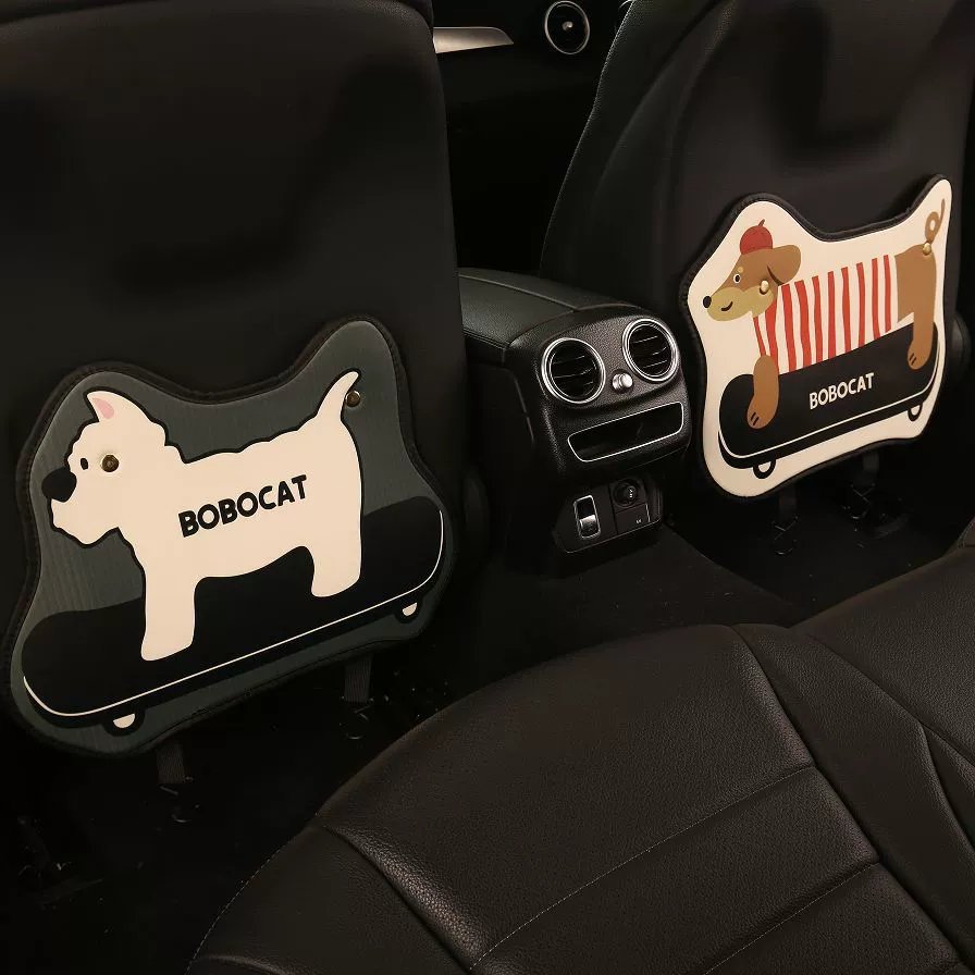 Противоударная накладка для всех сезонов в автомобиле, короткая мультяшная милая, простая и модная противоударная накладка в виде таксы в автомобиле