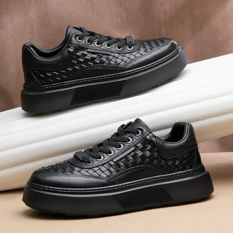 Новая легкая роскошная стильная повседневная удобная мужская обувь из натуральной кожи, простая модная универсальная модная высококачественная обувь из натуральной кожи