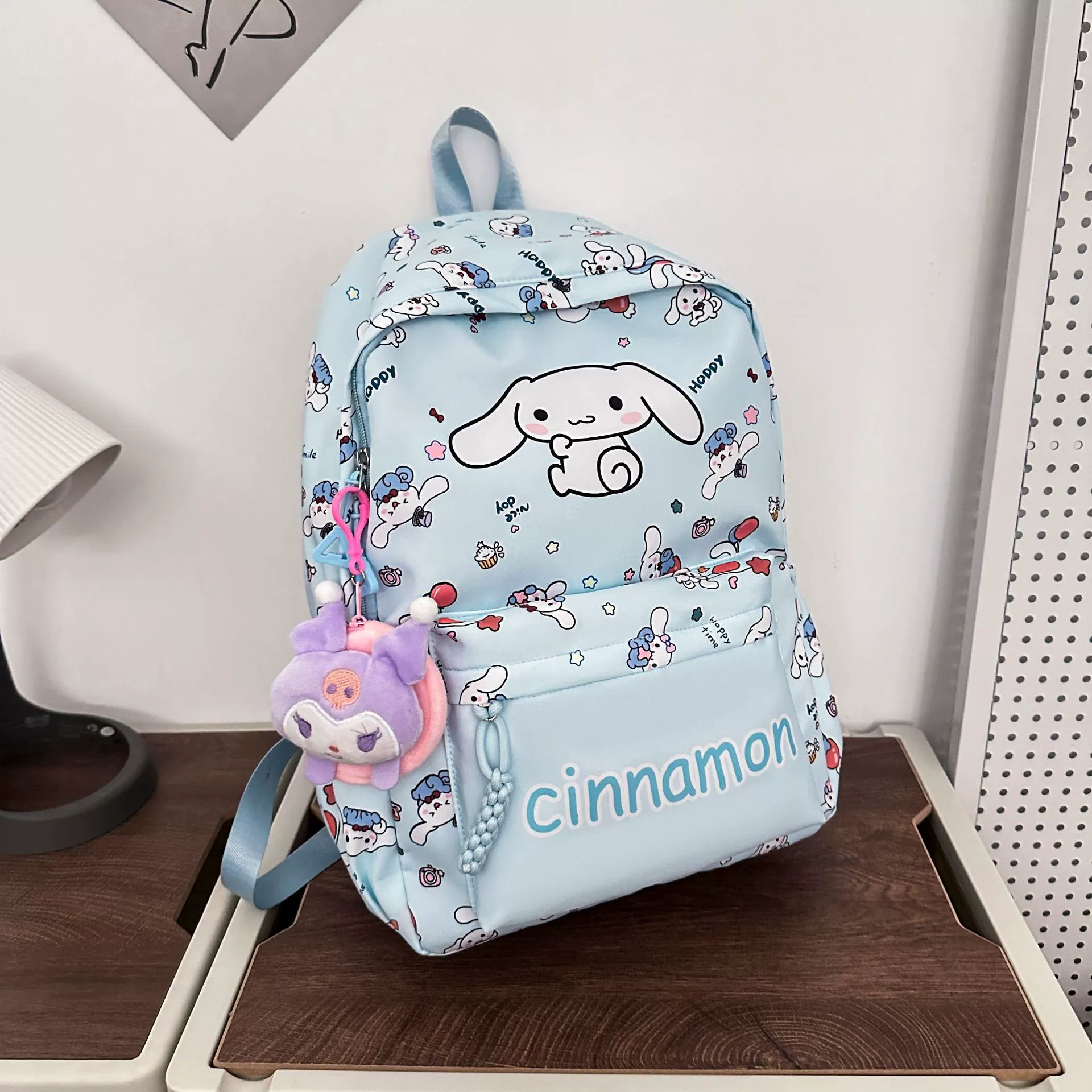 Рюкзак (Sanrio) мультяшный объёмный школьный рюкзак для подростков и школьников, с аксессуаром (опц.)