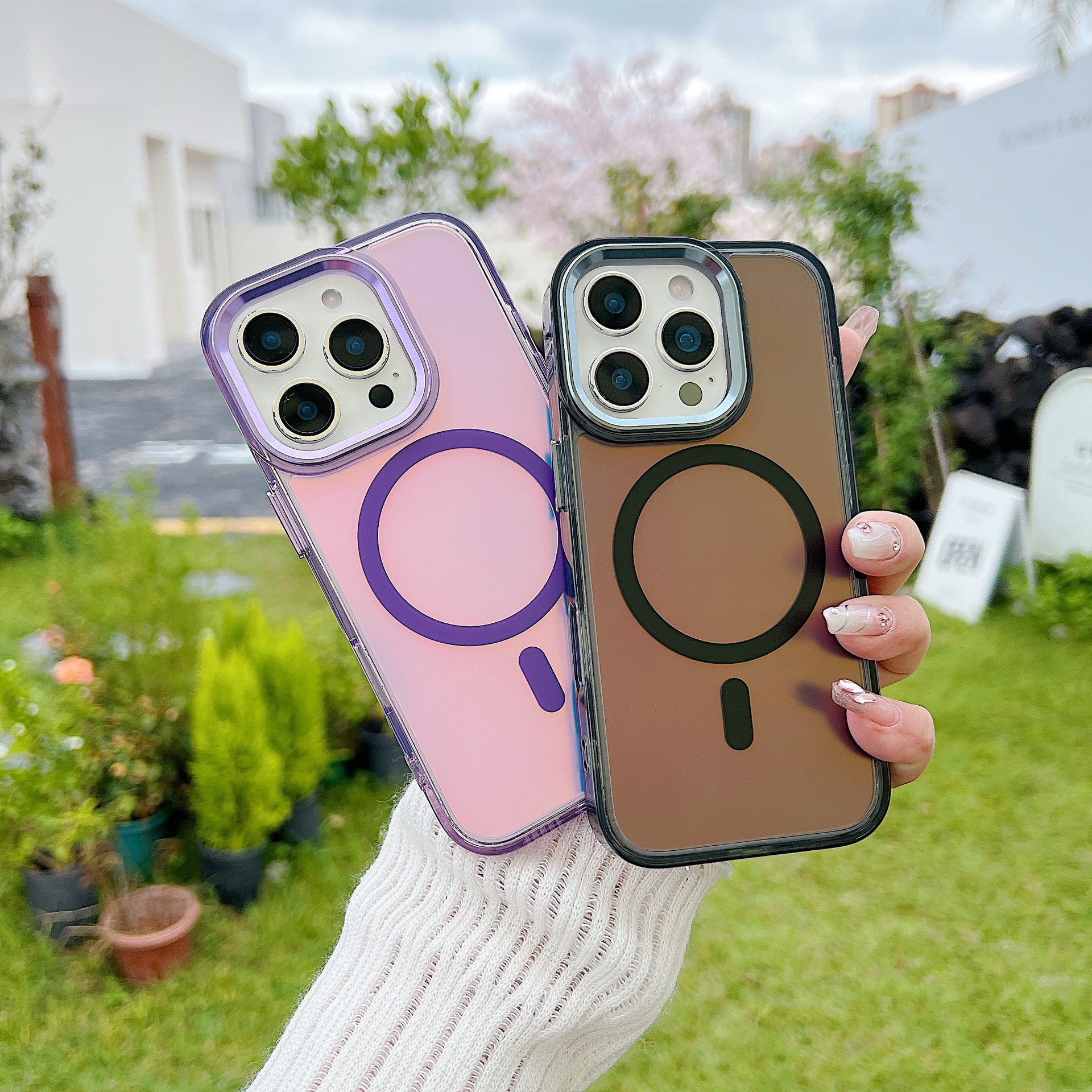 Funda magnética Bright Shadow Chameleon para IP16pro Max, Samsung A56, Colorful A55 A06 (cobertura completa)_voghion.com