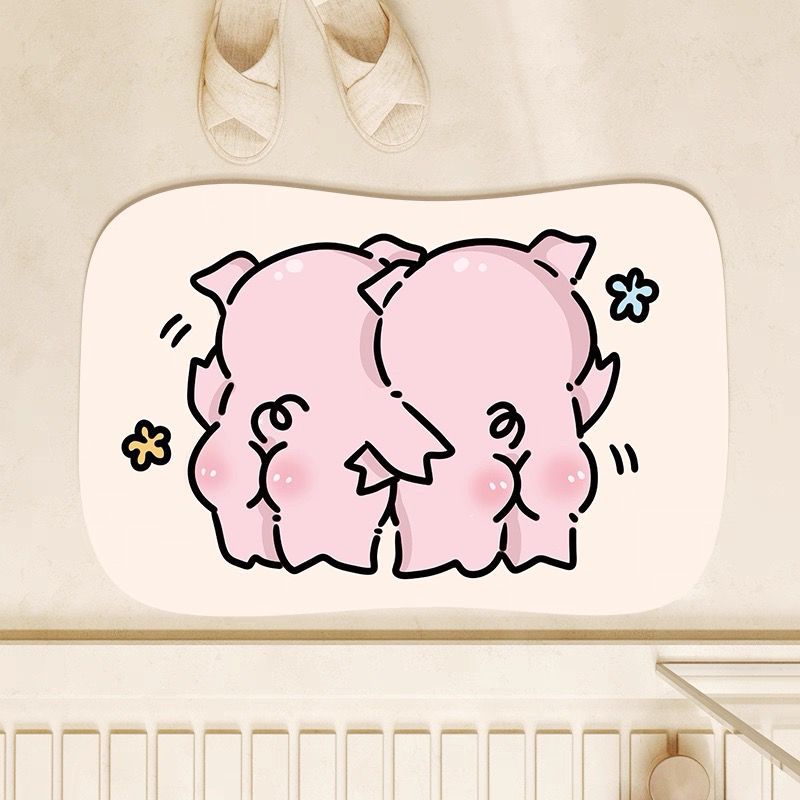피피를 꼬집는 돼지 [바닥매트]
