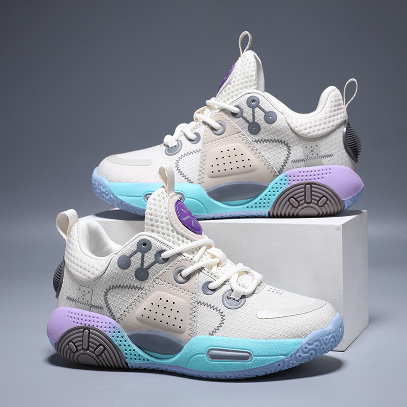 8588 Boys Basketball Shoes Children Autumn New Non-slip Wear-resistant Boys Shoes Practical Training Running