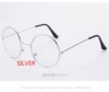 Adult round silver frame white lens