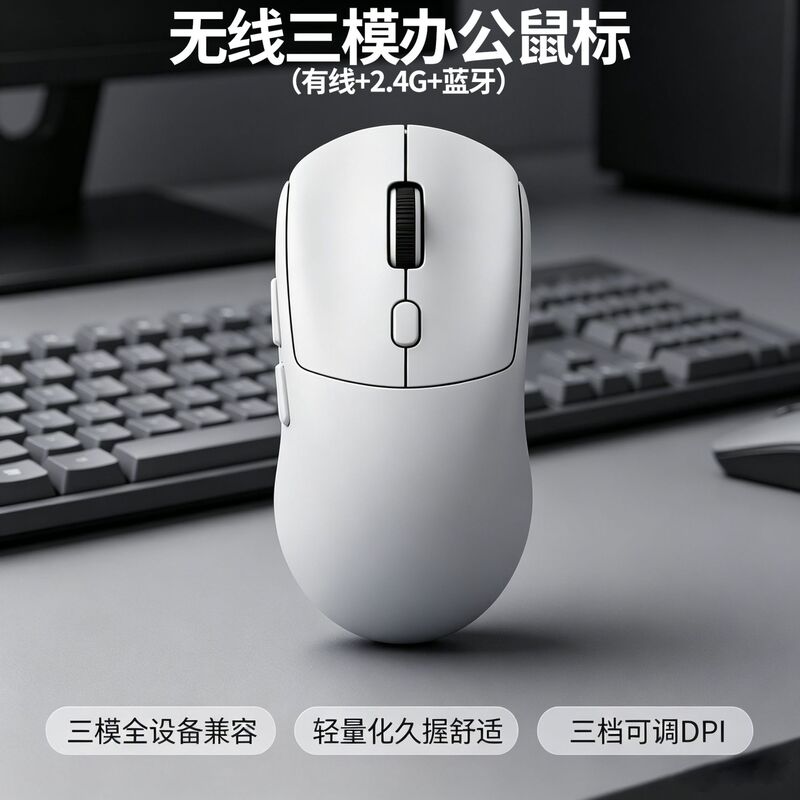Factory Direct Sales Wireless Mouse Three-Mode Charging Silent Office Laptop Wired Bluetooth Gaming Mouse Factory Direct Sales Wireless Mouse Three-Mode Charging Silent Office Laptop Wired Bluetooth Gaming Mouse