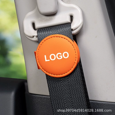 Suitable for Tesla Model3/Modely/Models Seat belt shoulder pad - tesla-round-limiter-love-horse-orange-single