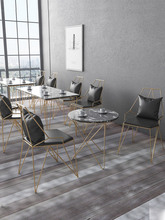 網紅奶茶店桌椅組合 北歐清新簡約休閑 咖啡廳甜品店餐廳餐飲家具