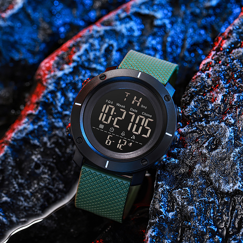 Comercio exterior transfronterizo gran dial multifuncional reloj electrónico moda deportes al aire libre hombres y mujeres estudiante pareja reloj impermeable