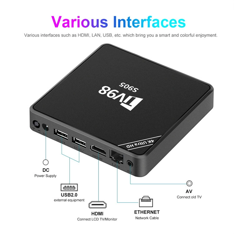 Граница tv98 S905 набор-приставка Android 12 4K сетевой ТВ-бокс двойной диапазон WiFi5G tvbox