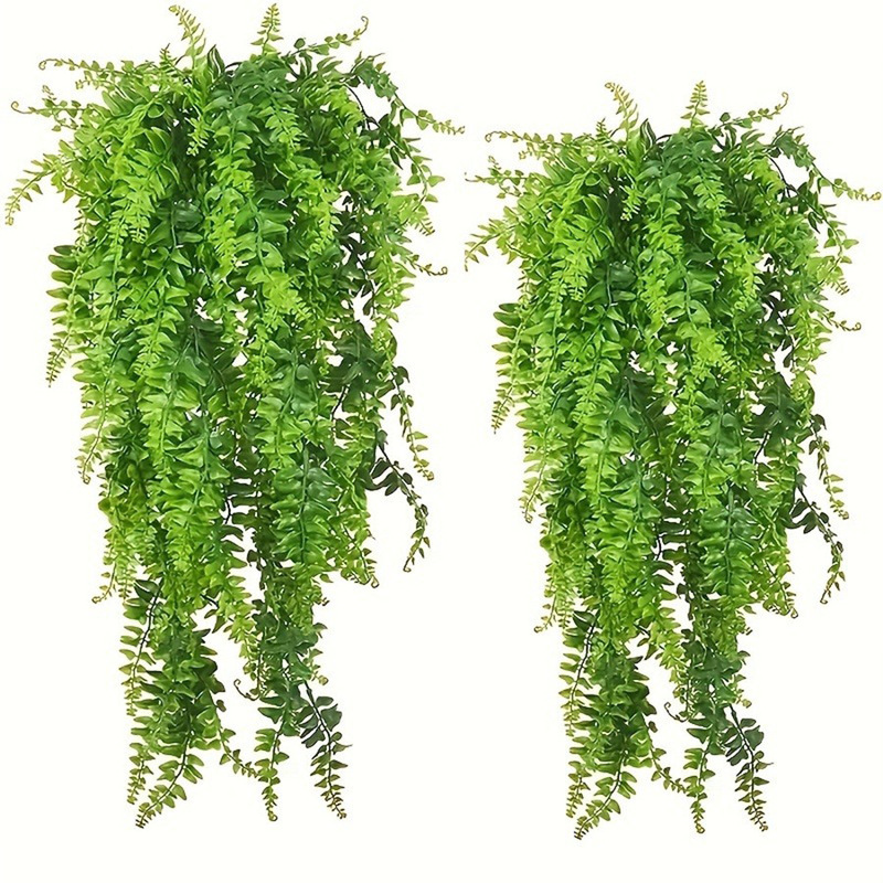 亚马逊仿真波斯叶壁挂藤条家居装饰假叶子植物绿植塑仿真花藤蔓|undefined