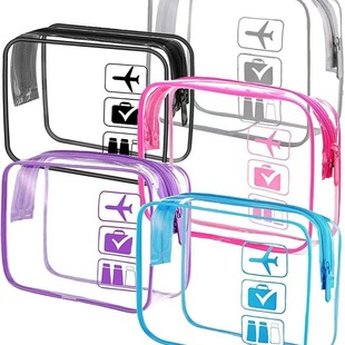 Cross-Border New Transparent Cosmetic Bag Pvc Toiletry Bag Travel Storage Bag Beach Swimming Storage Cosmetic Bag