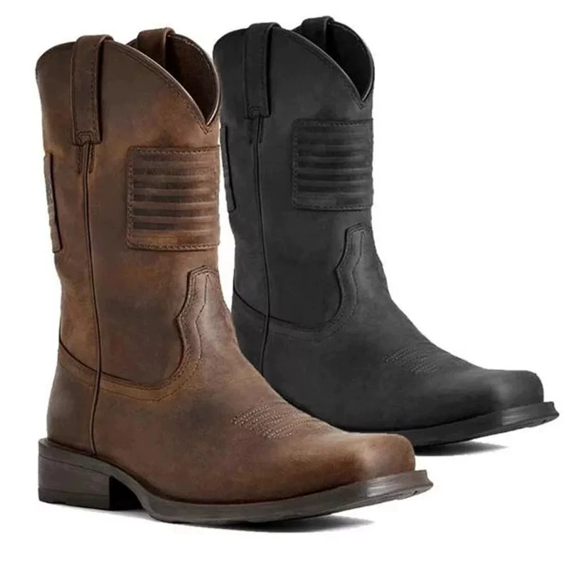 Demi-season boots, plus size, mid-length