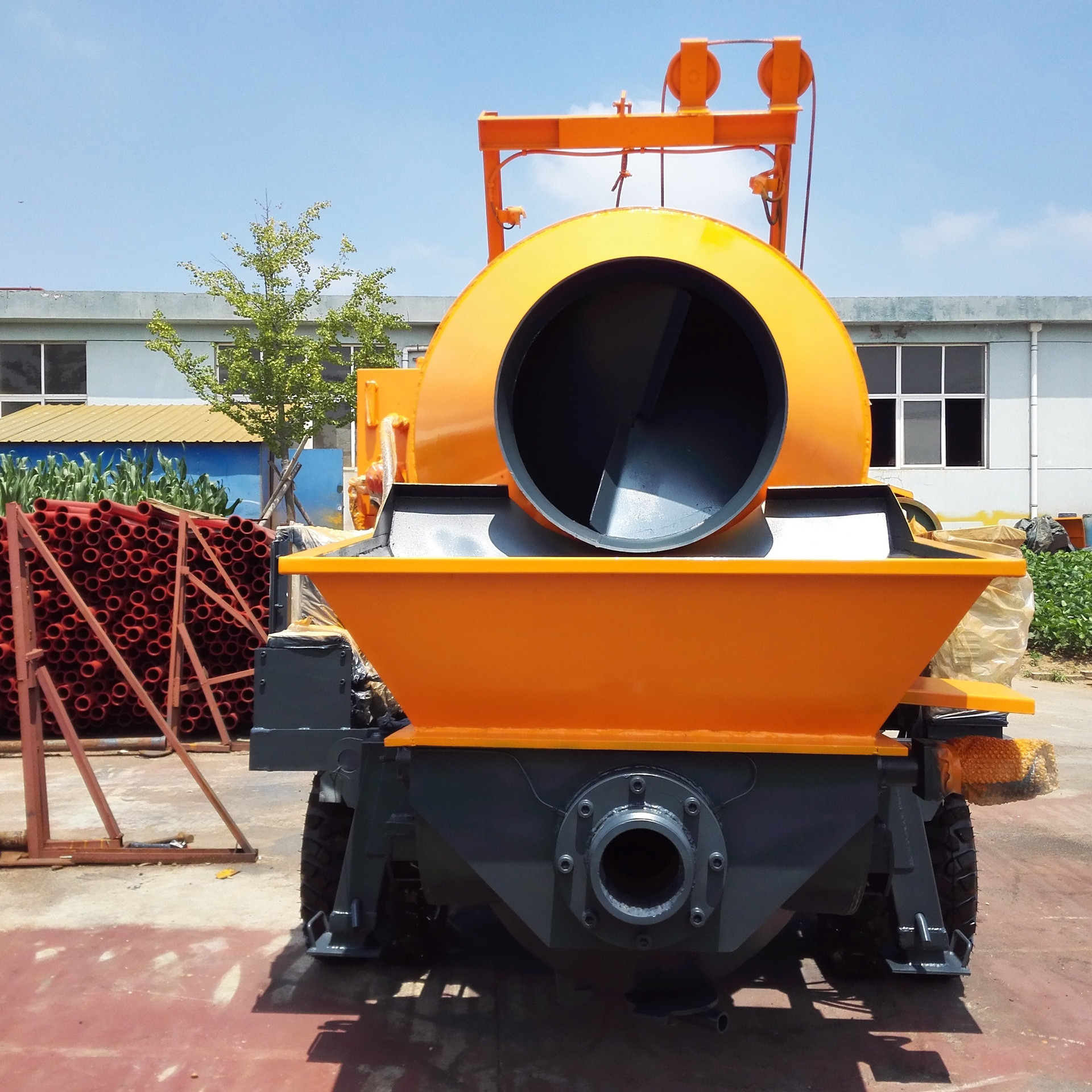 搅拌机带泵 混凝土搅拌输送一体 混凝土搅拌拖泵 混泥土搅拌泵