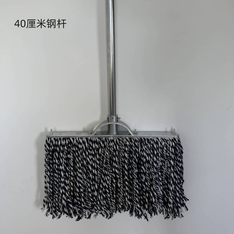 木製ポールモップ純綿糸家庭用昔ながらのモップダストプッシュモップ工場学校プロパティ吸収性木製ポールスチールLサイズ|undefined