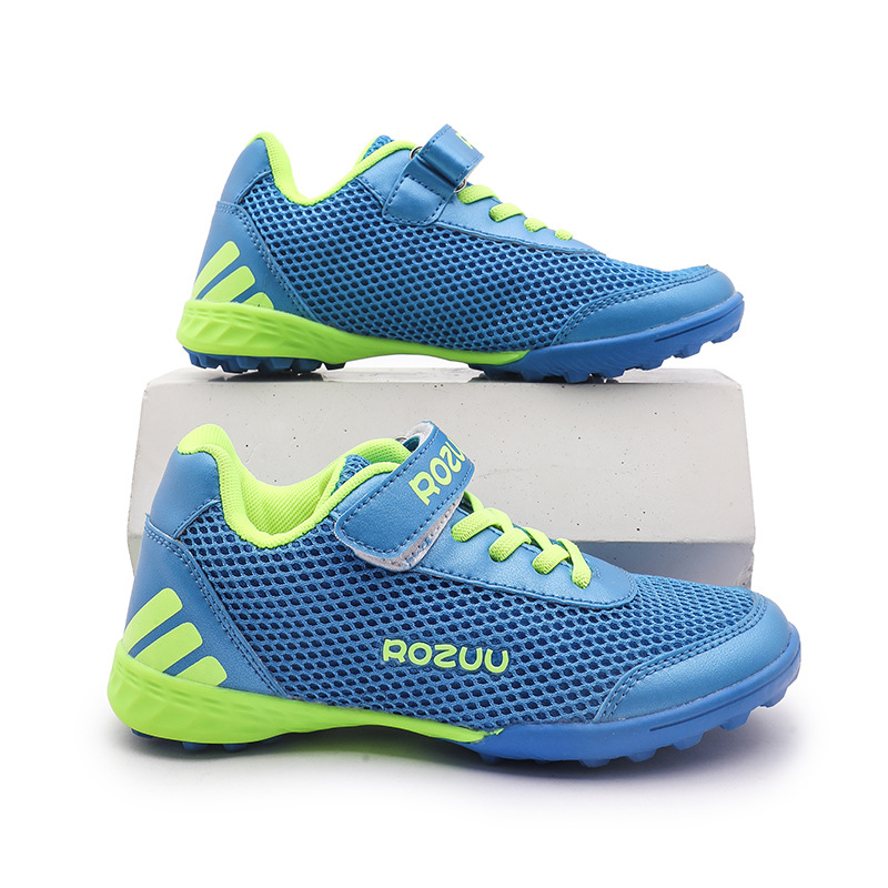 Nuevos zapatos de fútbol transfronterizos para niños, niños y niñas, estudiantes, competición del campus, zapatos de entrenamiento femenino, fábrica de zapatos