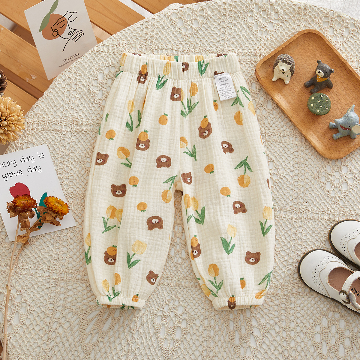Anti-mosquito Pants Boys Spring and Summer Pants Cartoon Small Animals Children Thin Trousers Summer Air Conditioning Pants Baby Anti-mosquito Pants