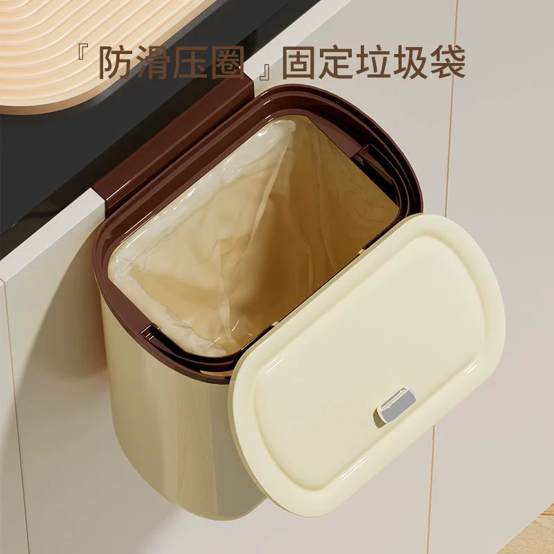 Кухонное мусорное ведро в средневековом стиле, подвесное бытовое, красивое, большой емкости, новое кухонное ведро для мусора, имитация древесины