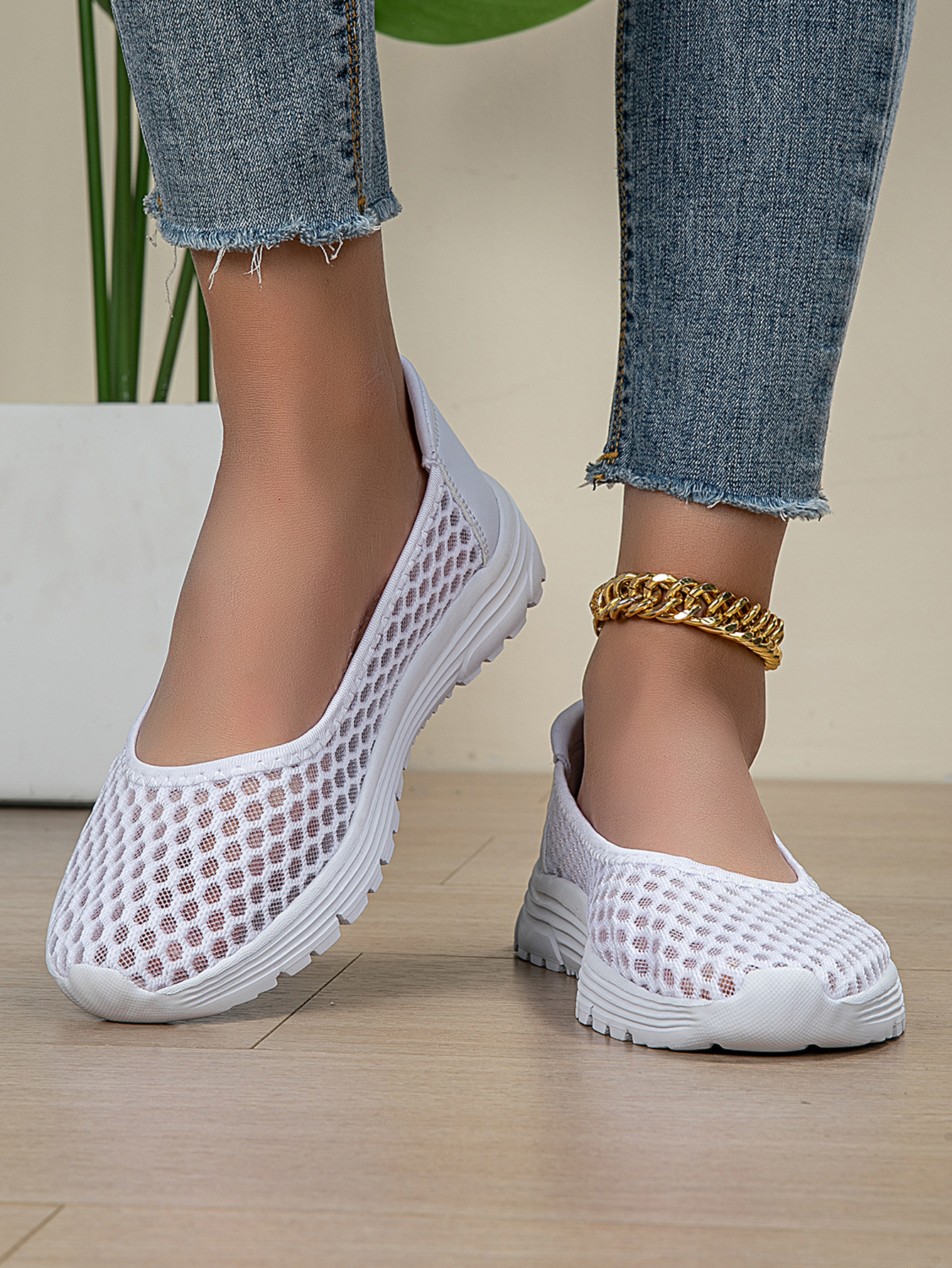 Summer Mesh Women's Walking Sandals, Slip-on Lazy Closed-toe Half-slippers For Men Women, Large Size, Comfortable And_vogvips.com