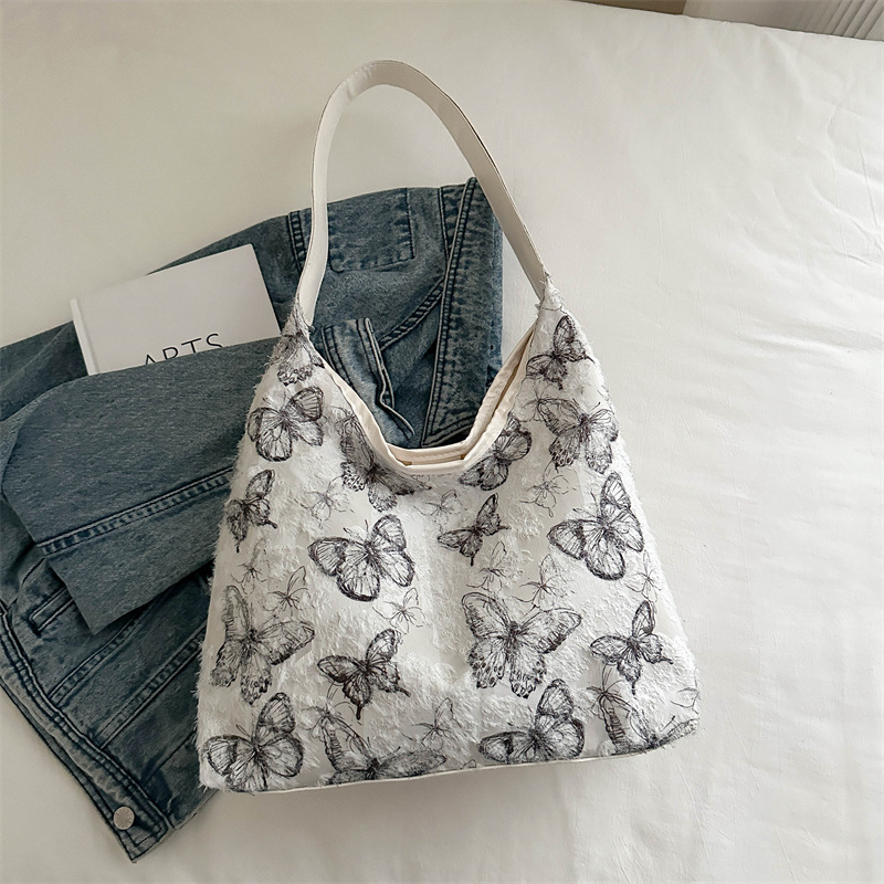 Bolsa de mujer de Mori, bolso de hadas de encaje fresco de verano, bolso de hombro de tela original.