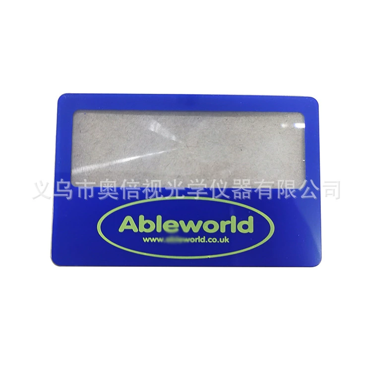 ПВХ визитная карточка лупа с линейным рекламным подарком лупа