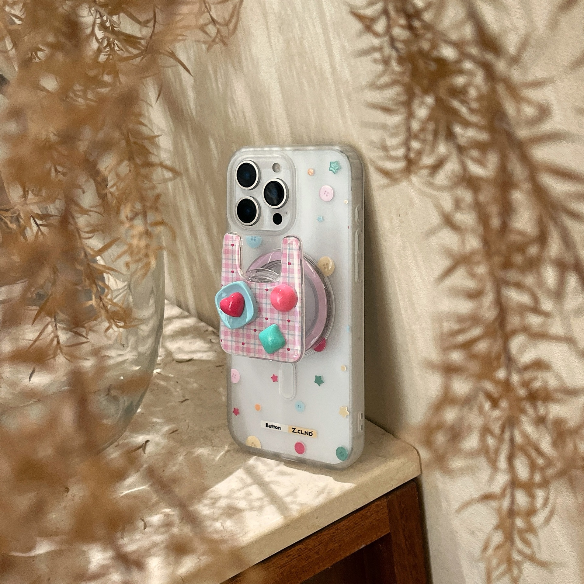 Botón estrella de dopamina de verano para iPhone16 Apple 15ProMax funda para teléfono móvil 14PM magnético 16PM