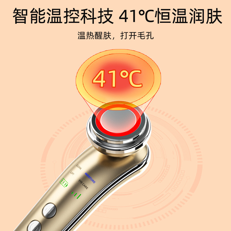 Cross-border Home Facial Heating & Lifting Device: EMS Microcurrent Vibration Massage & Infusion Tool for Cleansing, Skin Rejuvenation, and Beauty
