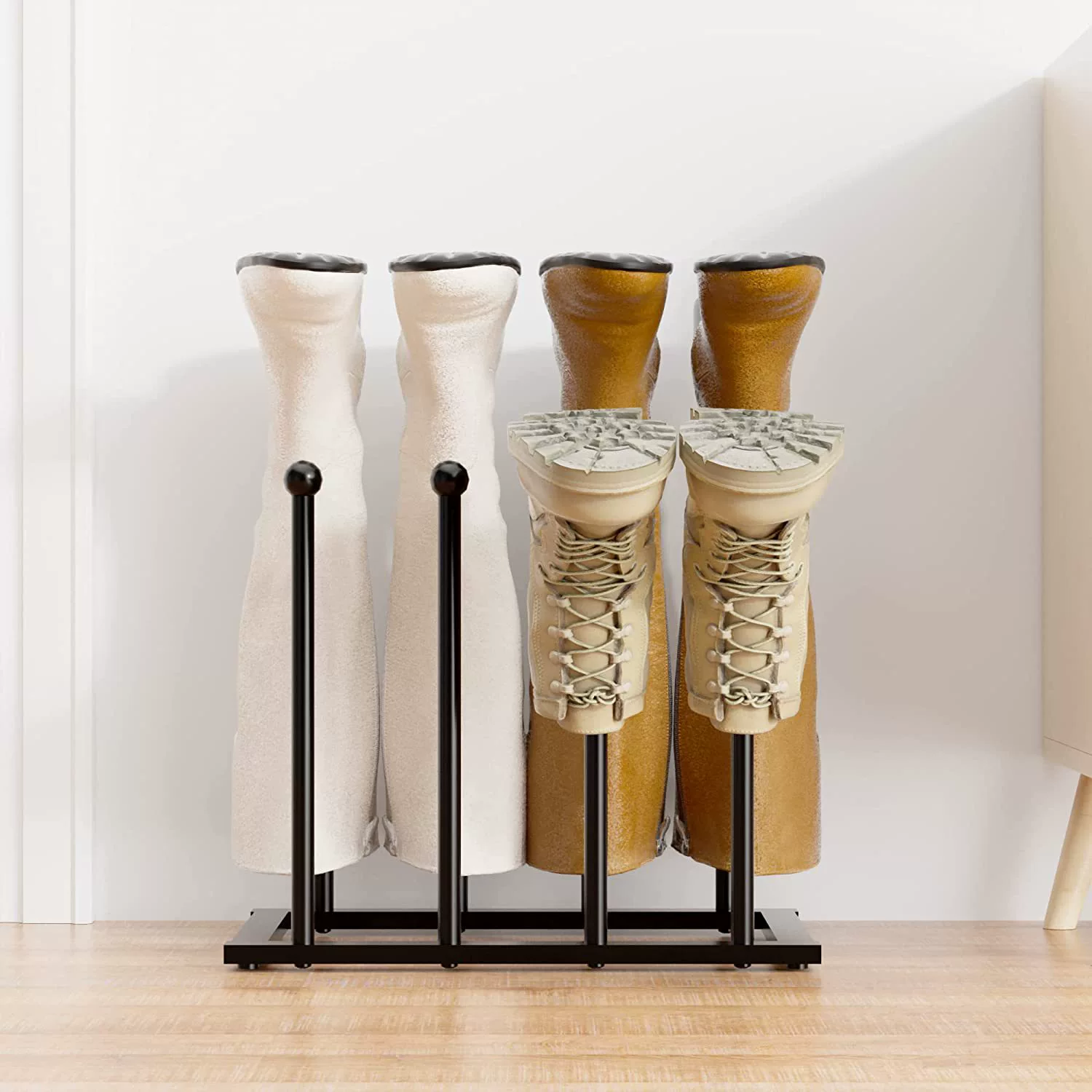 Стойка для обуви и обуви Железная стойка для зимних сапог Общежитие Крытый Открытый Сапоги Стойка для обуви Металлическая железная краска