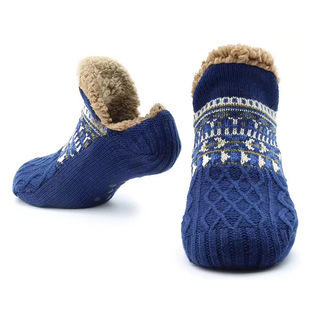 Indoor Home Slippers Socks Men's Floor Socks Knitted Adult fleece-lined Thickened Carpet Socks Home Sleep Socks