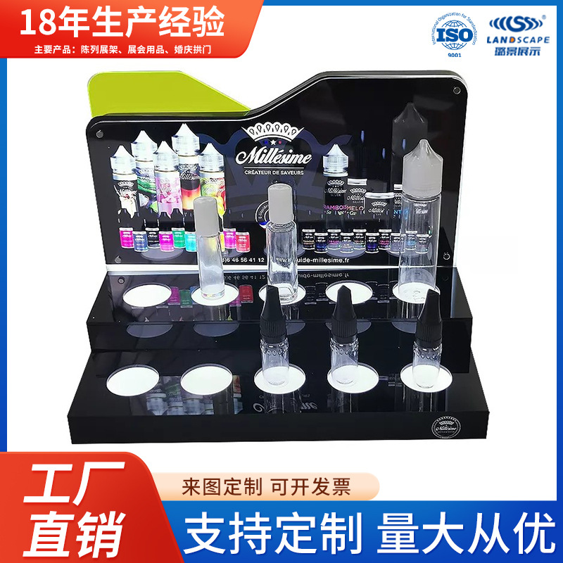 跨境超卖烟柜陈列展架圆形盒鼻烟雪弗板陈列架口含烟展示架