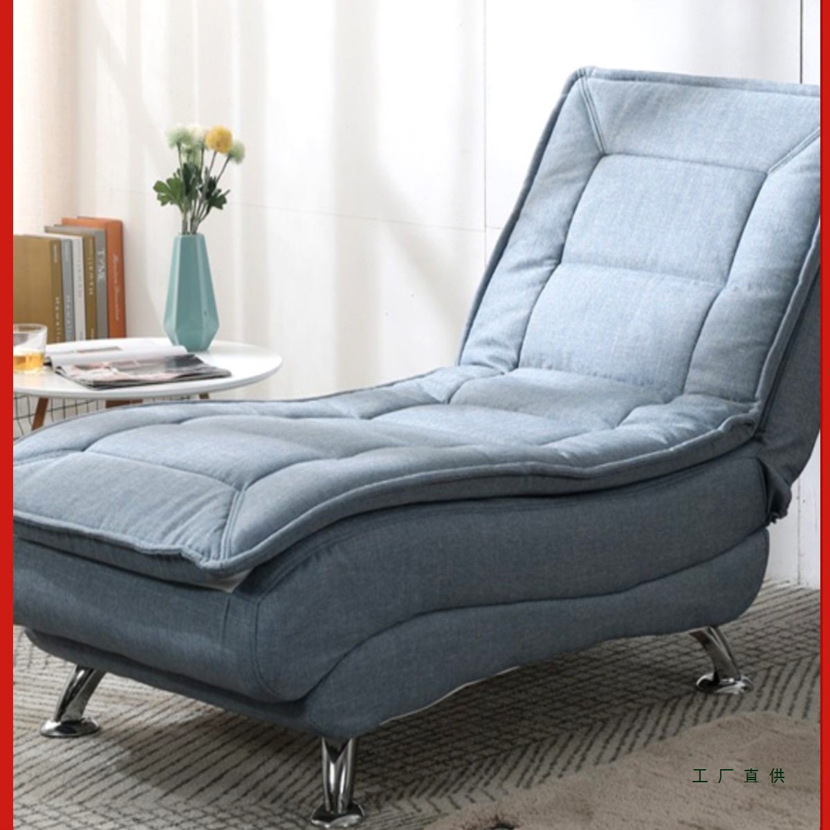 Multifunctional Balcony Chaise Lounge Lazy Sofa Single Bedroom Folding Lunch Break Chair Home Small Apartment Sofa Bed