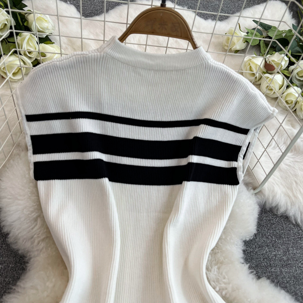 473g Weight Sleeveless Sleeve Length Polyester Fabric Type Pant Co-ord Set Sets Type 2 Pieces Set Quantity Daily Occasion Round Neck Neckline Loose Fit Type Stripe Pattern Summer Season Women's Gender Casual Style Daily Women's Casual Stripe Polyester Pant Co-ord Set Pants Sets 17