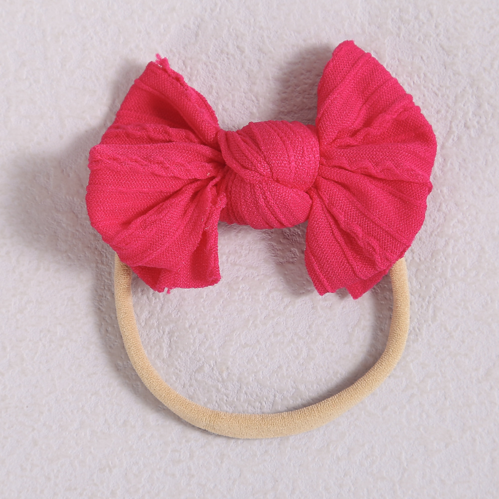 Faixa de cabelo para bebé em nylon com laço jacquard_voghion.com