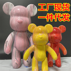 流体クマ白胚顔料手描きダイヤモンド DIY 流体クマ露店供給流体暴力的なクマの装飾品バッチ