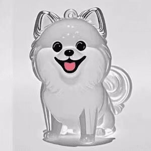 かわいい子犬透明毛収納ボックス動物毛玉カプセルペンダント装飾記念ダストボックス収集おもちゃ|undefined