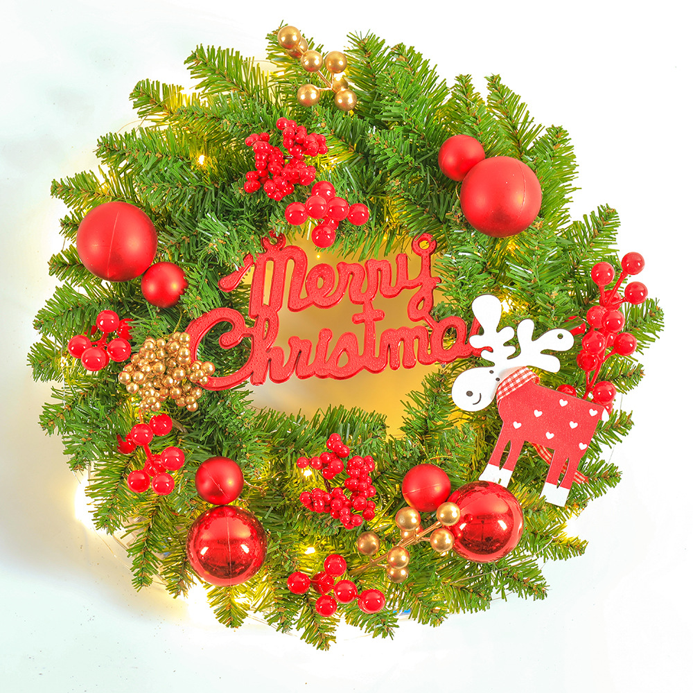 Amazon pop navideño coronas de vinas 30 / 40 / 50 / 60cm decoración de la puerta colgante escena árbol de Navidad