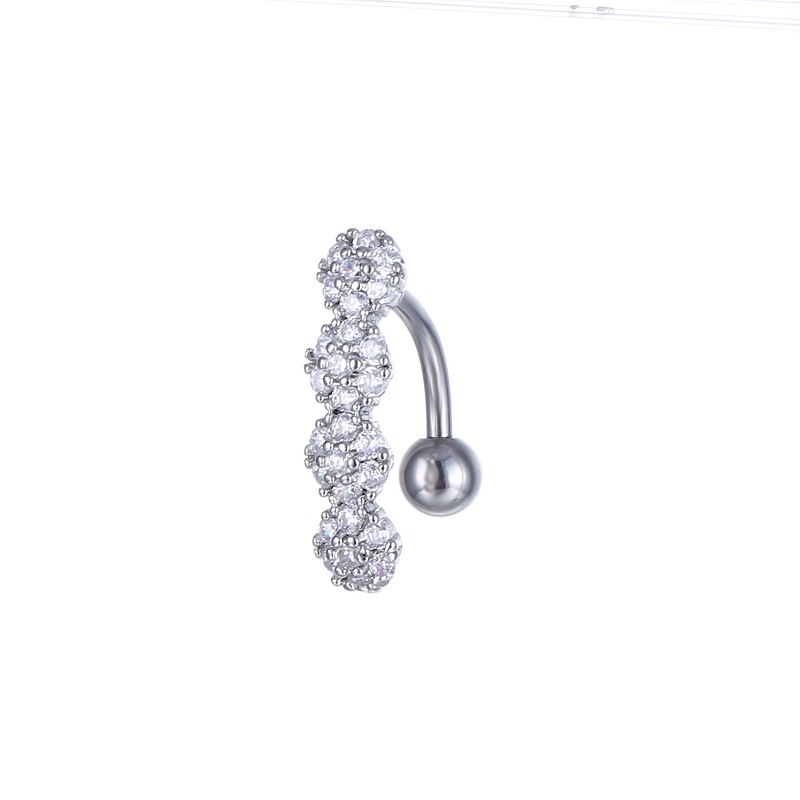 Bauchpiercing Blumen Design Navelnabel Piercing Schmuck_voghion.com