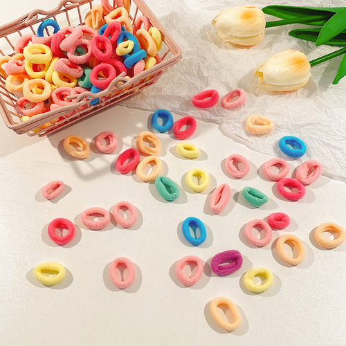 Colorful towel ring rubber band for girls and children, baby hair band, hair tie, no damage to hair, good elasticity