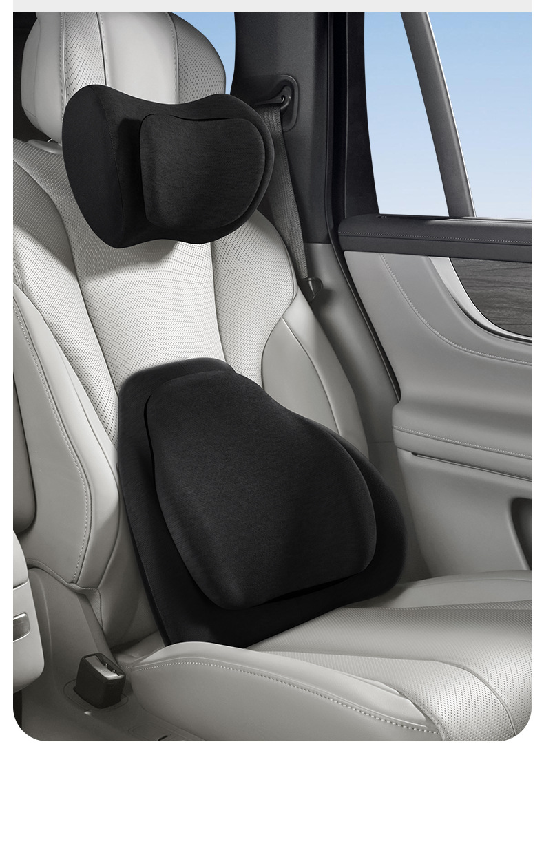 Double-Layer Waist Support Seat Back Cushion Lumbar Support Massage Lumbar Cushion Memory Foam Sedentary Artifact Car Cushion Heated Lumbar Support