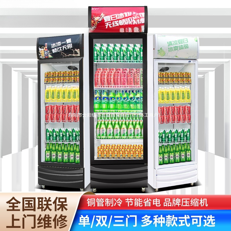 冷藏展示柜饮料柜立式商用冰箱单门保鲜柜双门啤酒柜饭店超市冰柜