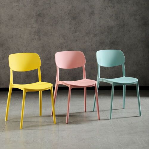 Plastic chair simple back chair milk tea shop horn Nordic modern desk home restaurant European style conference room
