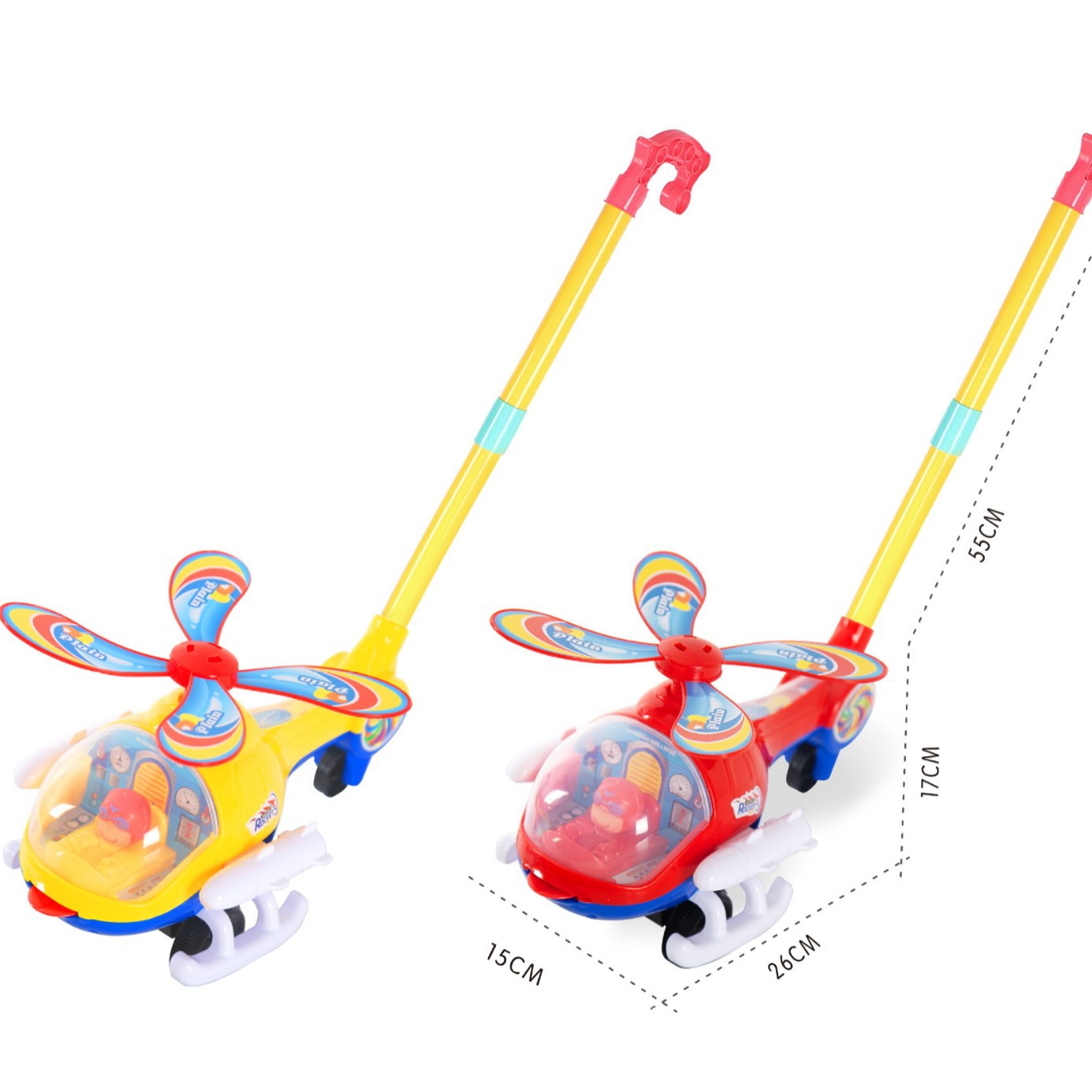 Carrito de Empuje para Bebé de Plástico con Sonido para Aprender a Caminar
