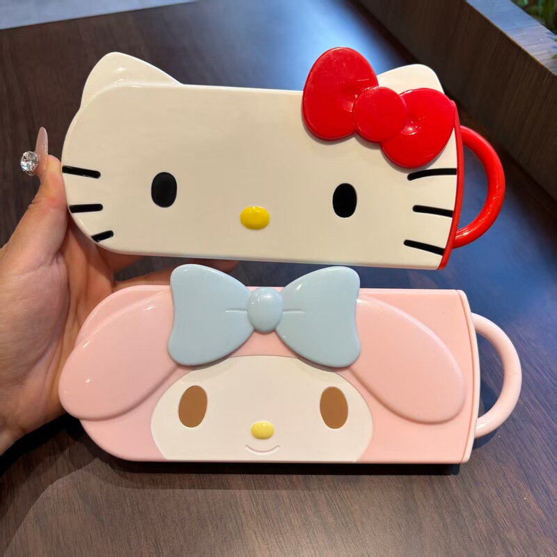Hellokitty Melody Cute Cartoon Tableware Popular on Instagram for Home Use and Students Personalized Stainless Steel Tableware