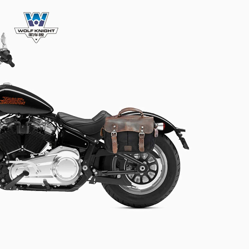 Muscle Wolf is suitable for Harley Soft Bid SoftailStandard side wrap sailing bag bag business computer official document modification